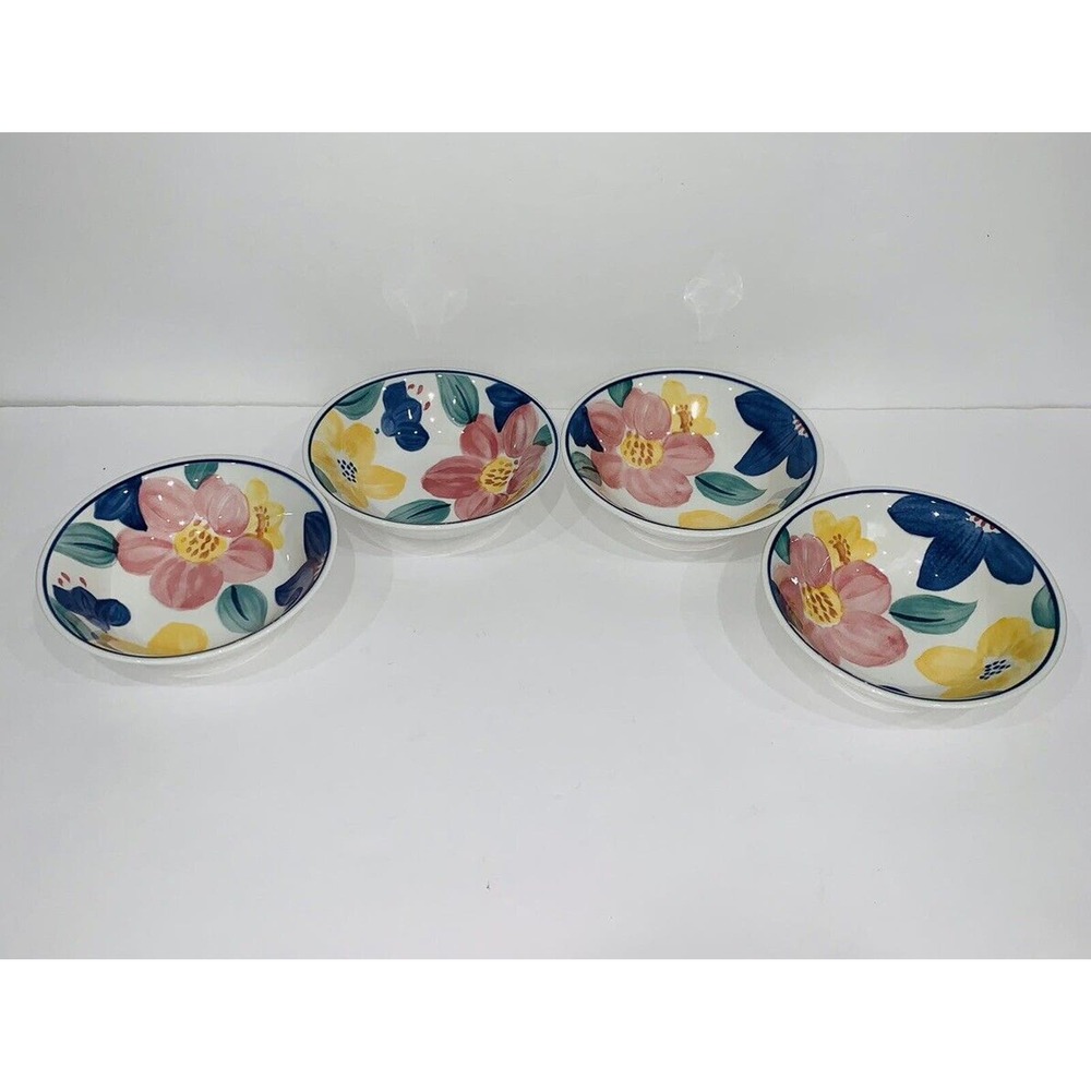 Johnson Brothers Marie Bowls 6” Set Of 4 Cereal Soup Floral Flower England